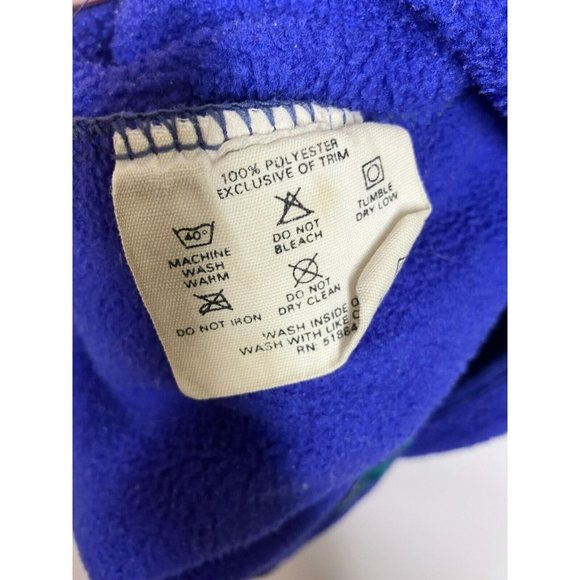 VINTAGE Patagonia Fleece Blue Made in USA Men's Large Distressed READ - Picture 13 of 16